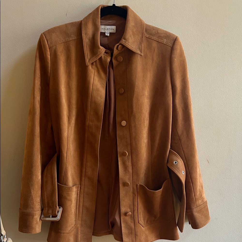 Halston Heritage Tan Suede Jacket